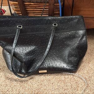 Kate Spade Black Textured Tote Bag
